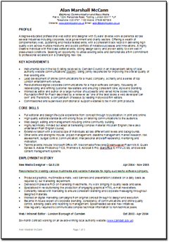 CV - please choose a link above