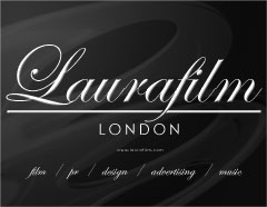 Laurafilm LONDON - black reel logo - CLICK TO ENLARGE